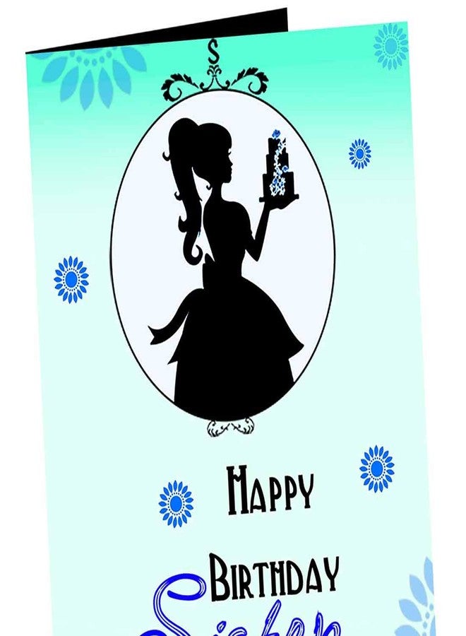 Alwaysgift Happy Birthday To My Best Sister Greeting Card & Golden Rose Hamper, Birthday Card for Sister, Birthday Cards for Girl, Birthday Card for Women, Happy Birthday Note Card - Image 4